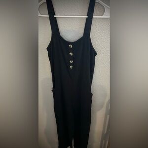 Black Buttoned Jumpsuit
